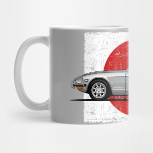 The super cool japanese sports car with flag background Mug